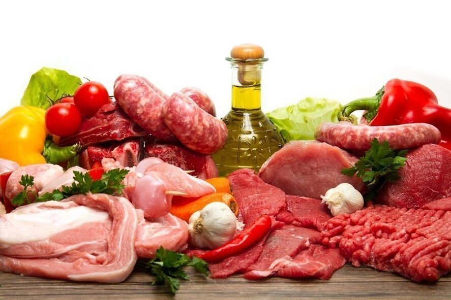 Fleisch und Gemüse zur Gewichtsreduktion nach Blutgruppe